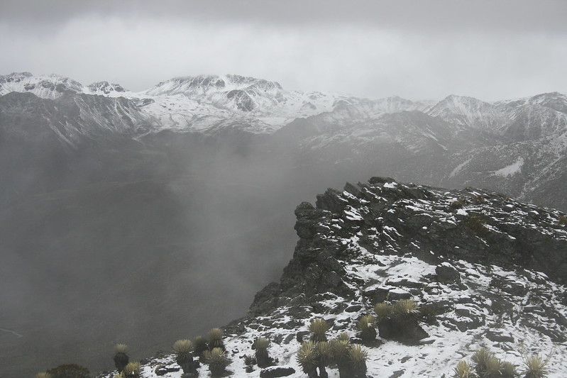 Vista del páramo nevado