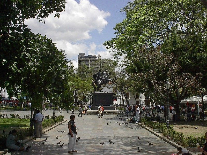 La Plaza Bolívar de Caracas, donde comenzó todo
