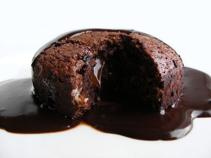 Volcán de chocolate